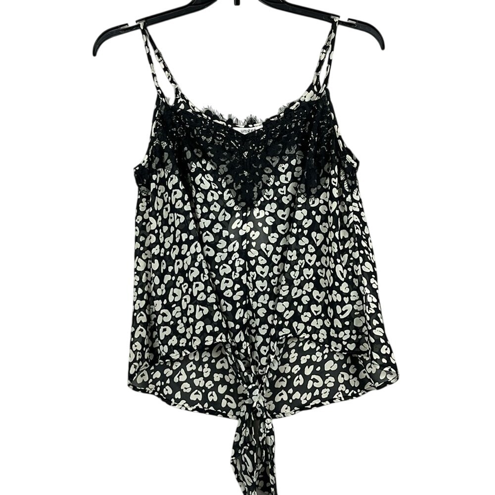 Umgee Animal Print Sleeveless Tank Top Sheer Womens Size Large NWT - Picture 1 of 7